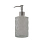 NEW - 2 pack 400mL (13.5mL) Diamond Patterned Glass Soap Dispenser with Narrow Stainless Steel Pump