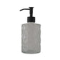NEW - 2 pack 400mL (13.5mL) Diamond Patterned Glass Soap Dispenser with Narrow Stainless Steel Pump