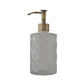 NEW - 2 pack 400mL (13.5mL) Diamond Patterned Glass Soap Dispenser with Narrow Stainless Steel Pump