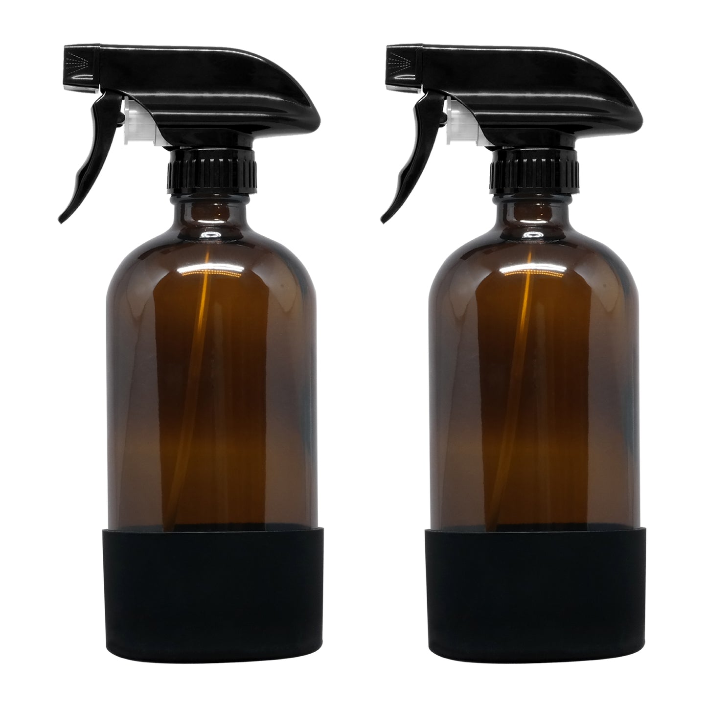 2 pack 500mL (16oz) Empty Glass Spray Bottle with Protective Sleeve