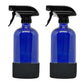 2 pack 500mL (16oz) Empty Glass Spray Bottle with Protective Sleeve