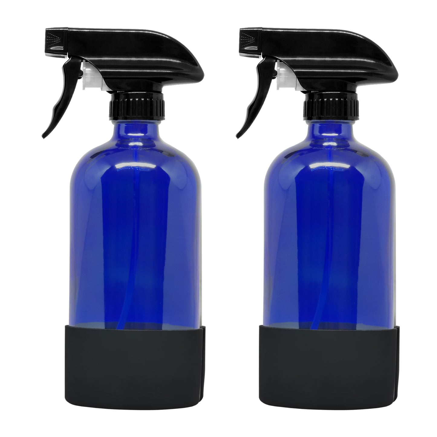 2 pack 500mL (16oz) Empty Glass Spray Bottle with Protective Sleeve